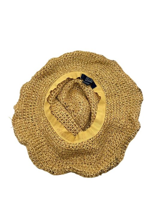 Saks Fifth Avenue Blue Women\'s OS Straw Hat Boho Hippie Floppy Wide Brim Woven main image 8